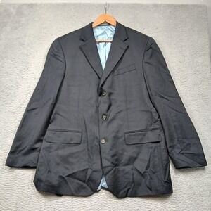 Nautica‎ Blazer Mens 43L Navy 100% Wool 3-Button Sport Coat Suit Jacket V945